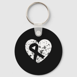 Sprid kärlek med grafiskt hjärta och band cancer nyckelring