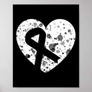 Sprid kärlek med grafiskt hjärta och band cancer  poster