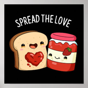 Sprid Kärlek-Mörken BG för den ädla Sylt och Bread Poster