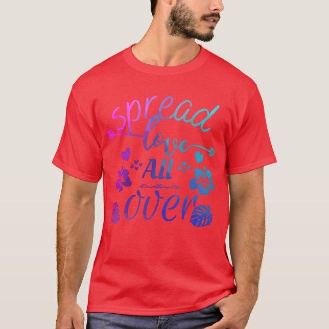 Sprid kärlek över gåva t shirt (Framsida)