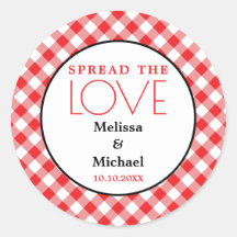 Sprid Kärlek Red Gingham Wedding Favor