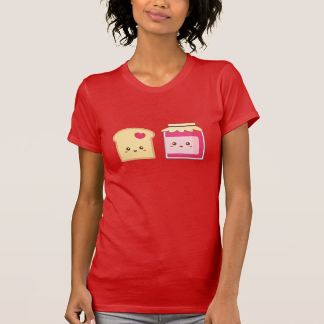 Sprid kärleken med söt Toast och Jam T-shirt (Framsida)