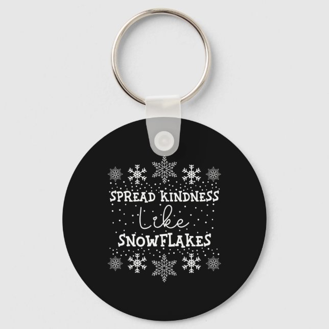 Sprid Kindness som Snöflingor Julafton Théfunny Nyckelring (Framsida)