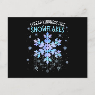 Sprid Kindness som Snöflingor jullärare Helg Vykort