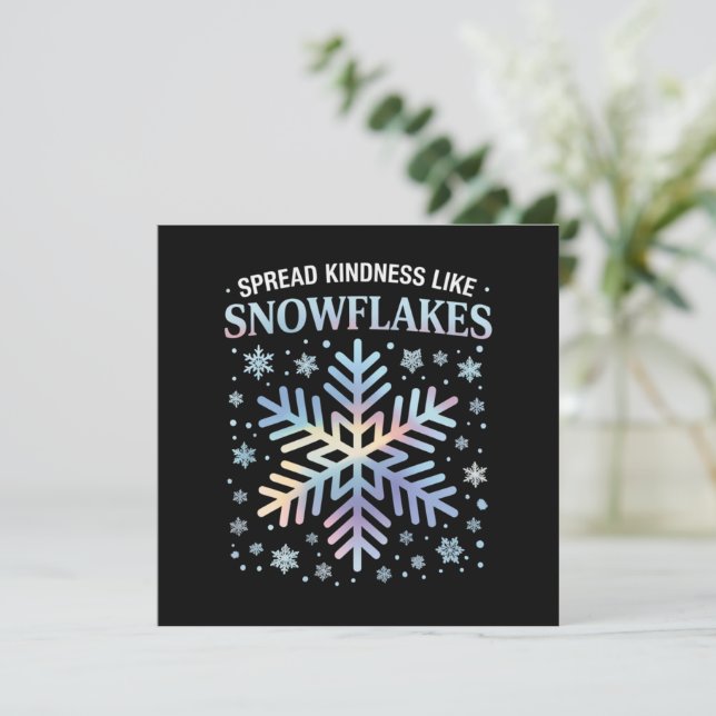 Sprid Kindness som Snöflingor jullärare Inbjudningar (Stående Fram)