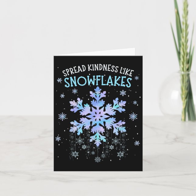Sprid Kindness som Snöflingor jullärare Kort (Framsida)