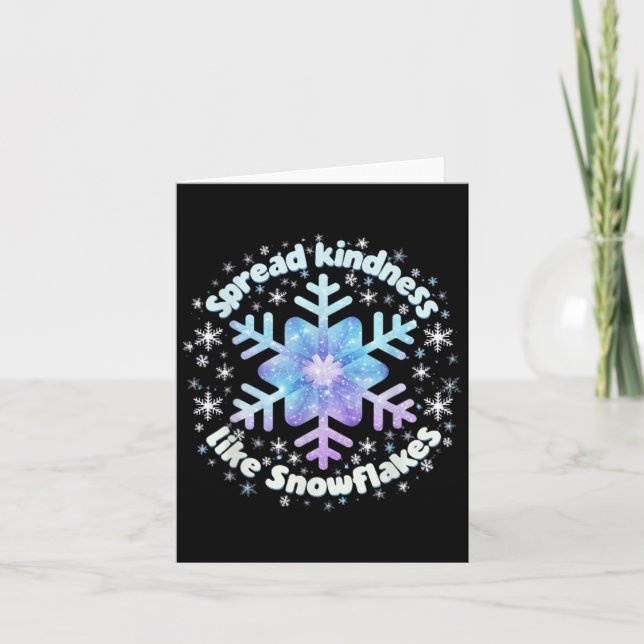 Sprid Kindness som Snöflingor jullärare Kort (Framsida)