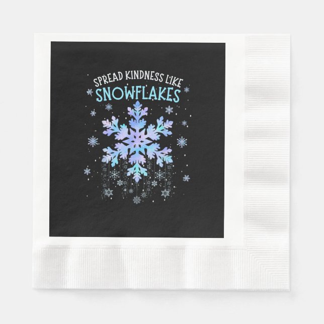 Sprid Kindness som Snöflingor jullärare Pappersservett (Framsidan)