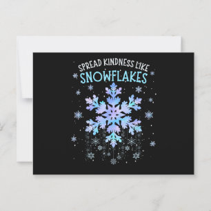 Sprid Kindness som Snöflingor jullärare Vykort