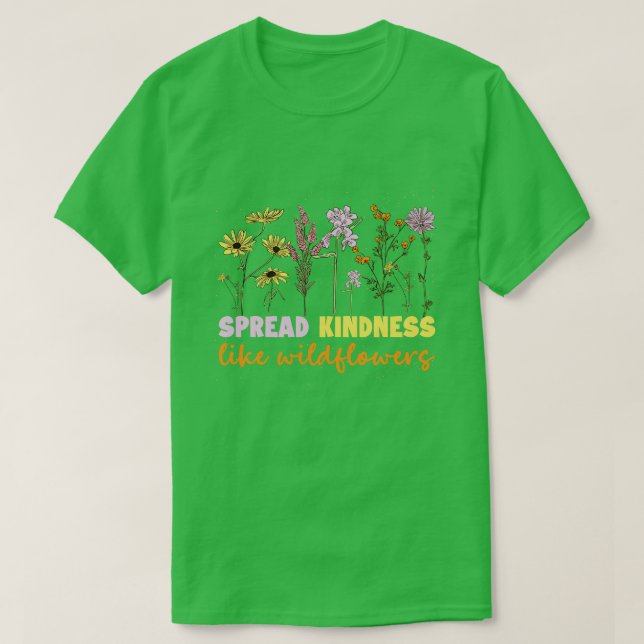 Sprid Kindness som WildFlower Gift för kvinnor T Shirt (Design framsida)
