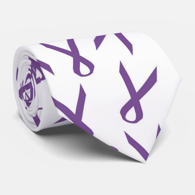 Sprid Lila Awareness Rosett band Mönster Slips (Rullad)