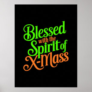 Sprid med andan i X-mass Digital Art Poster