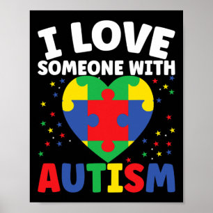 Sprid medvetenhet om autism och visa stöd för auti poster