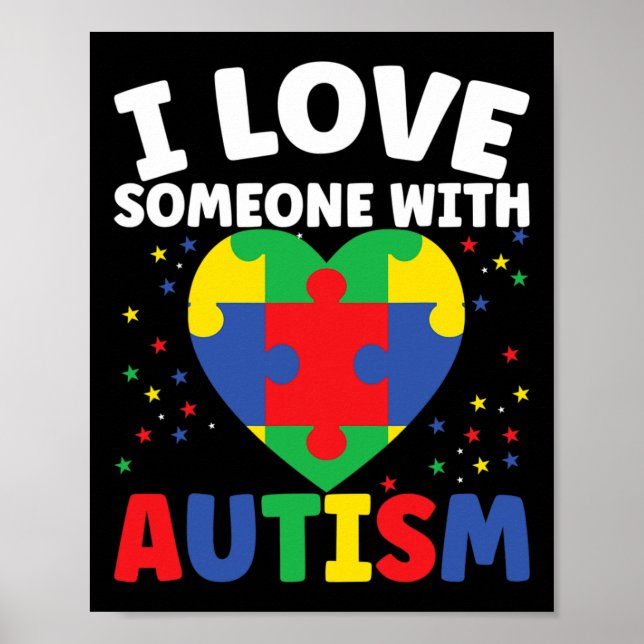 Sprid medvetenhet om autism och visa stöd för auti poster (Framsidan)