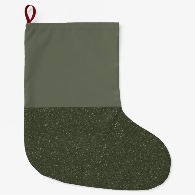 Sprid Moss Grönt Noise-julklapp (Anpassningsbar) Stor Julstrumpa (Framsidan)