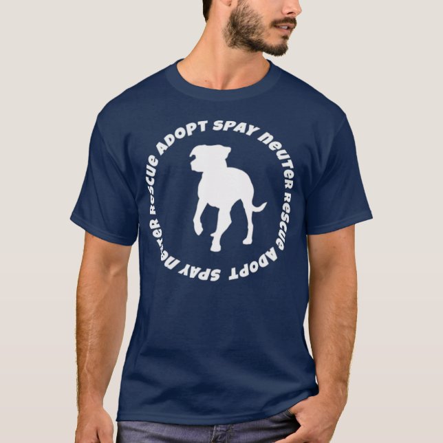 Sprid närmaste rädding anta hund skjorta t shirt (Framsida)