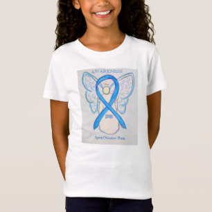 Sprid/neuter Blue Awareness Ribbon Angel Shirt Tröja