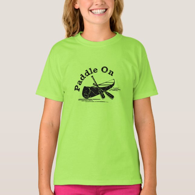 Sprid Paddle på design - flickors grundläggande T- T Shirt (Framsida)