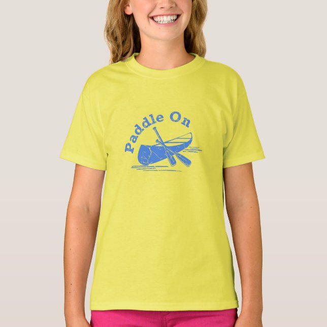 Sprid Paddle på design - flickors grundläggande T- T Shirt (Framsida)