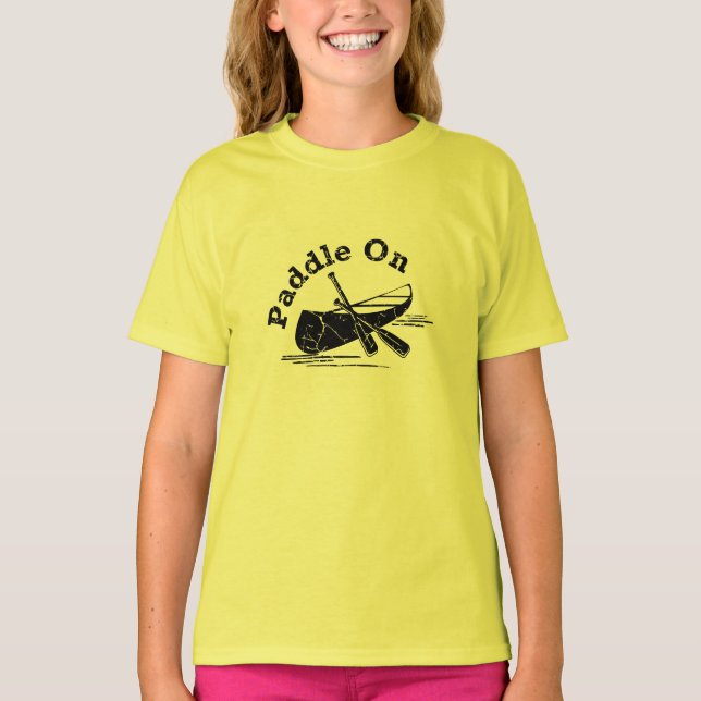 Sprid Paddle på design - flickors grundläggande T- T Shirt (Framsida)