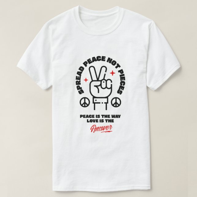 ✌️ Sprid Peace not Delar - Fold Peace & Kärlek Sta T Shirt (Design framsida)