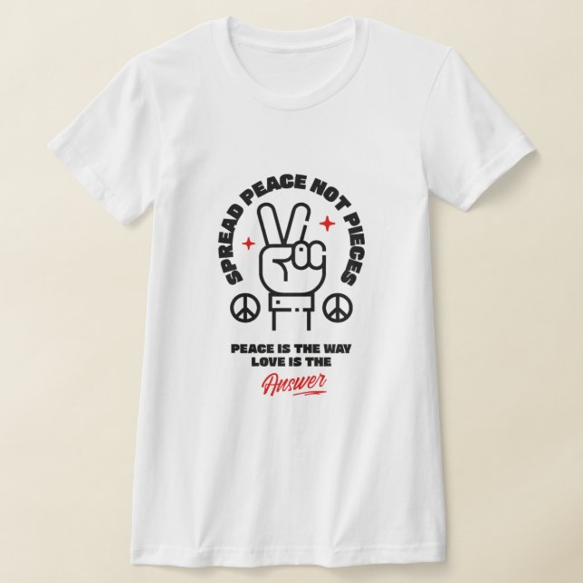 ✌️ Sprid Peace not Delar - Fold Peace & Kärlek Sta T Shirt (Laydown)