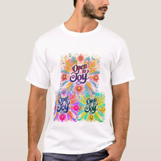 Sprid Positivitet Modigt med Glädjefull Grafik T Shirt