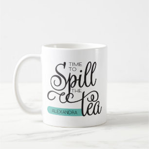 Sprid svart tea-Trendiget med typografi Kaffemugg
