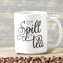 Sprid tea-sassy-typografin svart kaffe Mugg