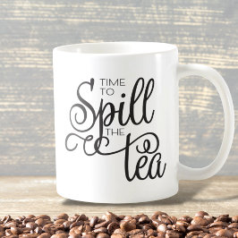 Sprid tea-sassy-typografin svart kaffe Mugg