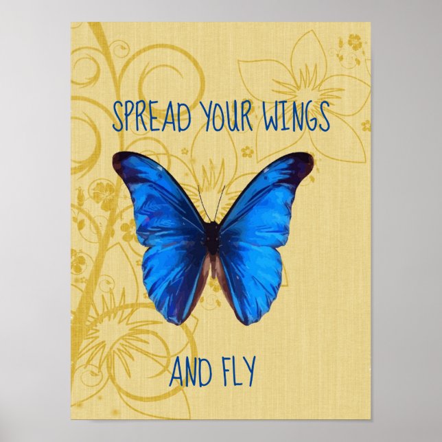 Sprid ut din vingar-smusfly-citattart poster (Framsidan)
