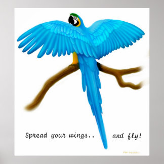Sprid ut parrot i Vingar Poster