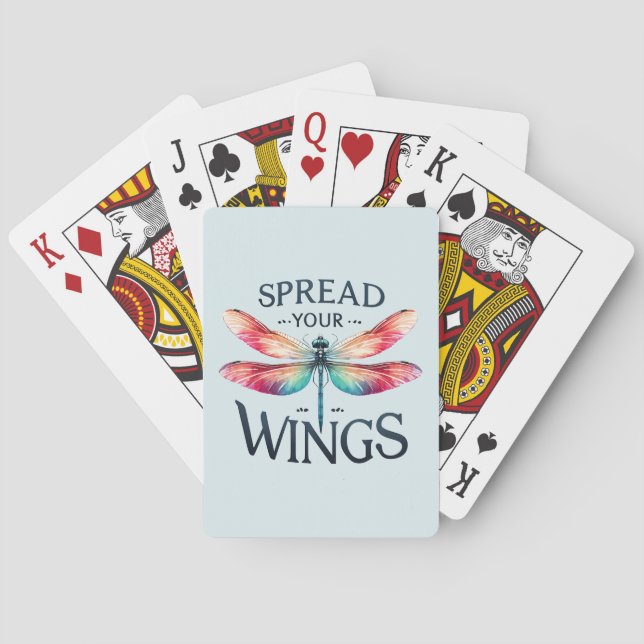 Sprid ut Vingarna - Konstnärlig drakflygning Casinokort (Baksidan)