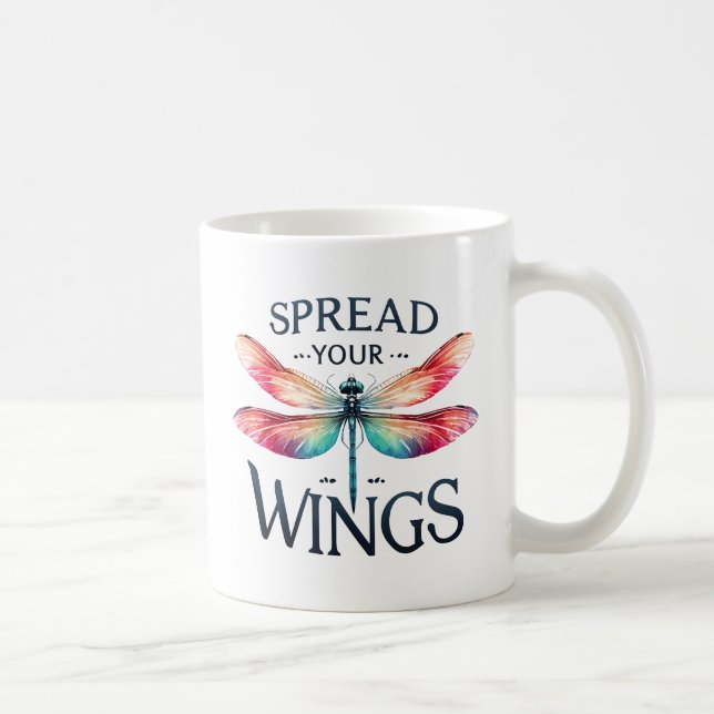 Sprid ut Vingarna - Konstnärlig drakflygning Kaffemugg (Höger)