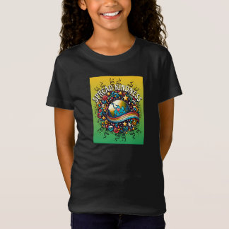 Sprid Vänlighet Färgrik Värld Konst T Shirt