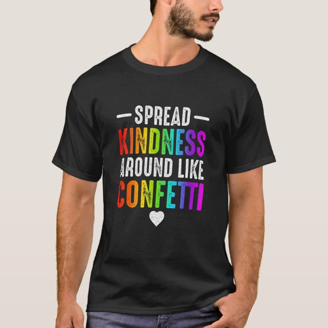 sprid vänlighet omkring som konfetti kärlek t shirt (Framsida)