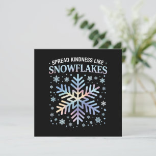 Sprid vänlighet som snöflingor jul lärare julkort