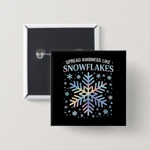 Sprid vänlighet som snöflingor jul lärare knapp
