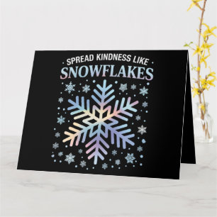 Sprid vänlighet som snöflingor jul lärare kort