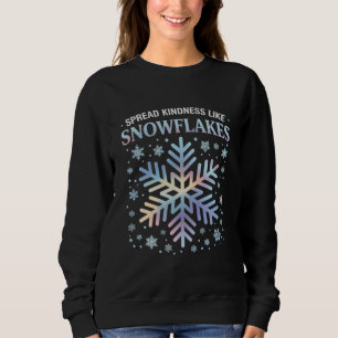 Sprid vänlighet som snöflingor jul lärare t shirt