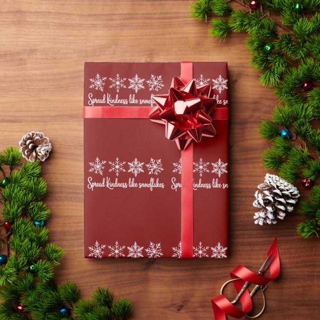 Sprid vänlighet som snöflingor jul  presentpapper (Julgåva)