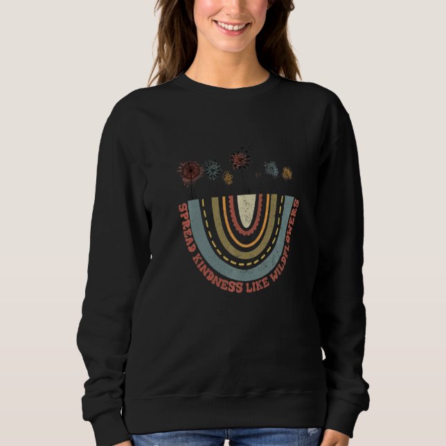 Sprid vänlighet som vildblommor positivt budskap  t shirt (Framsida)