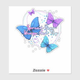 Sprid vingar och flyga fjäril klistermärken