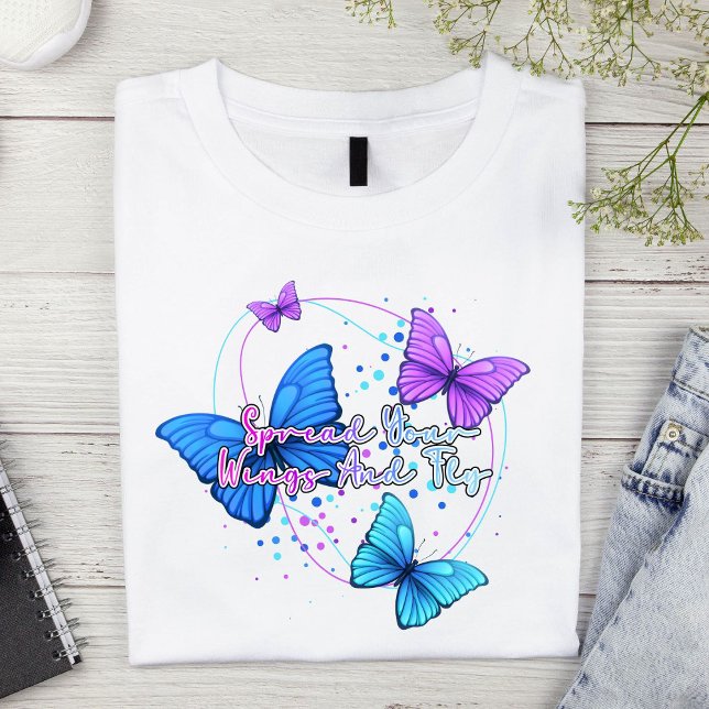 Sprid vingar och flyga fjäril t shirt (Skapare uppladdad)