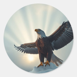 Sprid vingarna, anamma världen | runt klistermärke