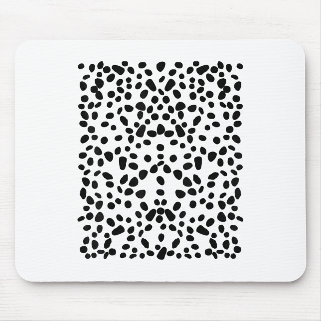 Sprid vit med svart Polka dots Dalmatian _1 Musmatta (Framsidan)