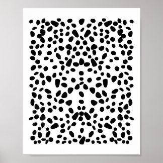 Sprid vit med svart Polka dots Dalmatian _1 Poster