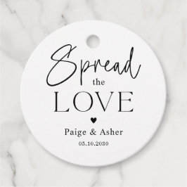 Sprida favoritmärkord för Möhippan Kärlek Bröllop Gåvor Etiketter