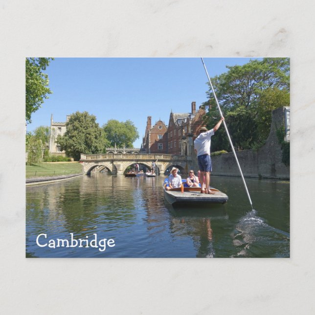 Sprida floden Cam i Cambridge Vykort (Framsida)