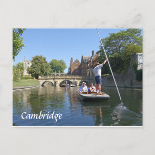 Sprida floden Cam i Cambridge Vykort